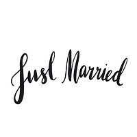 Just married typography style vector