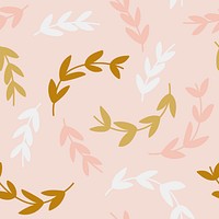 Simple pattern of branches on pink background