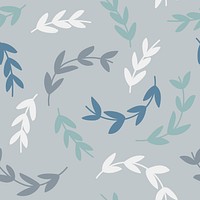 Simple pattern of branches on blue background