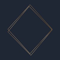 Golden square frame template vector