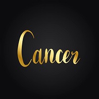 Cancer awareness typography style vector