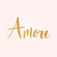 Amore Italian typography style vector