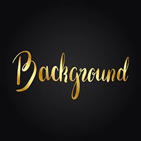 Golden background word typography style vector