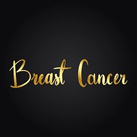 Breast cancer typography style vector