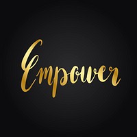 Empower word typography style vector