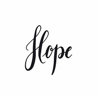 Hope word typography style vector