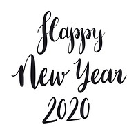Happy New Year 2020 typography style vector