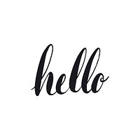 Hello greeting typography style vector