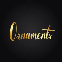 Ornaments text typography style vector