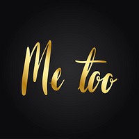Me too movement typography style vector