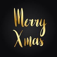 Merry Xmas typography style vector