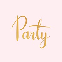 Party celebration typography style vector