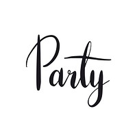 Party celebration typography style vector