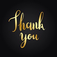 Thank you typography style vector