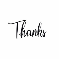 Thanks typography wording style vector