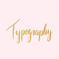 Typography hand written style vector