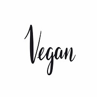 Vegan handwritten typography style vector