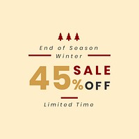 Christmas special sale 45% off vector