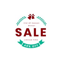 Christmas sale promotion badge vector