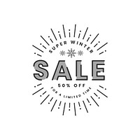 Christmas sale promotion badge vector