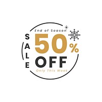 Christmas special sale 50% off vector