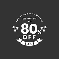 Christmas special sale 80% off vector