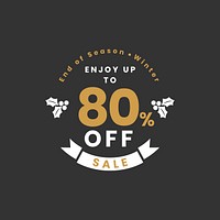Christmas special sale 80% off vector