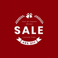 Christmas special sale 45% off vector