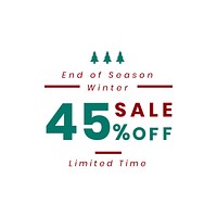 Christmas special sale 45% off vector