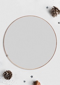 Round frame psd pine cone pattern