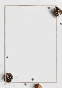 Gold frame psd pine cone pattern