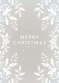 White Christmas season's greeting card 