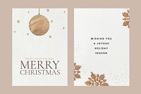 Christmas greeting card template vector set