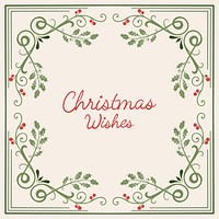 Christmas Wishes card design vector