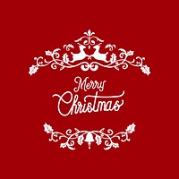 Merry Christmas badge design vector