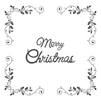 Merry Christmas badge design vector