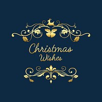 Christmas Wishes card design vector