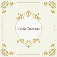 Vintage flourish ornament frame vector
