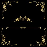 Vintage flourish ornament frame vector