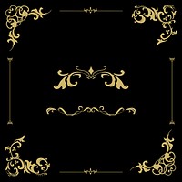 Vintage flourish ornament frame vector