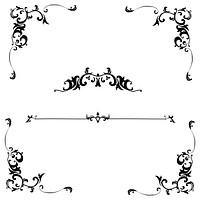 Vintage flourish ornament frame vector