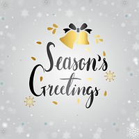 Seasons Greetings typography design vector
