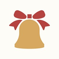 Christmas bell icon decoration vector