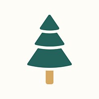 Christmas tree icon decoration vector