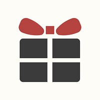 Christmas gift box icon decoration icon vector