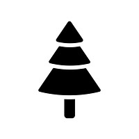 Christmas tree icon decoration vector