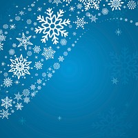 Blue Christmas winter holiday background with snowflake vector