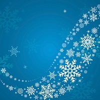 Blue Christmas winter holiday background with snowflake vector