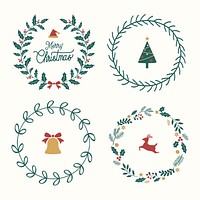 Illustration set of Christmas decorations