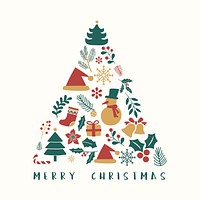 Illustration set of Christmas decorations